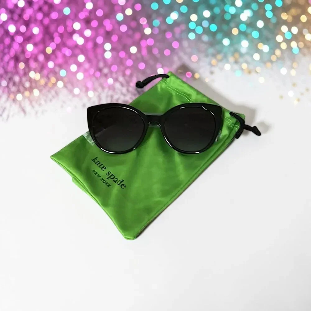 Kate Spade Women's Samantha/S 8079O Black Cat Eye Sunglasses NEW IN BAG  54mm